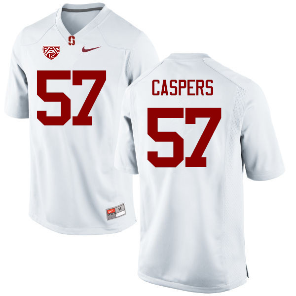 Men Stanford Cardinal #57 Johnny Caspers College Football Jerseys Sale-White